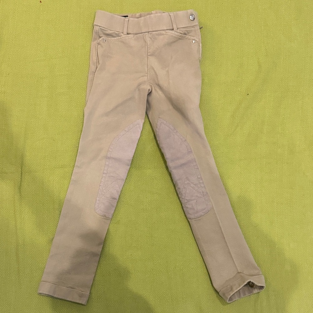 Ariat Kids Tan Side Zip Riding jodhpurs Girls Size 10